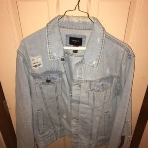 Forever 21 Men’s Distressed Jean Jacket